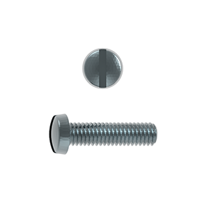 Machine Screw, Cheese Head Slotted, ISO 1207/DIN 84, Mild Steel Grade 4.8, Zinc Plated
